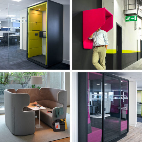 Solutions d'espaces isolés acoustiques à placer dans des bureaux partagés